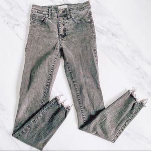 Madewell 9" High Rise Skinny Black Jeans Size 25